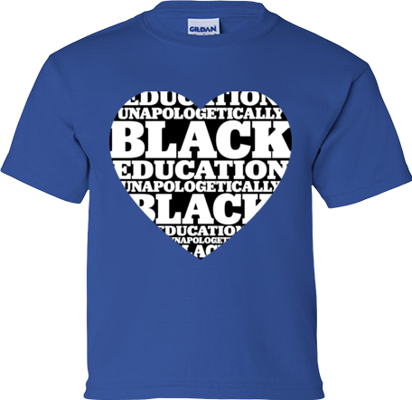 Black Education Heart Youth T-shirt