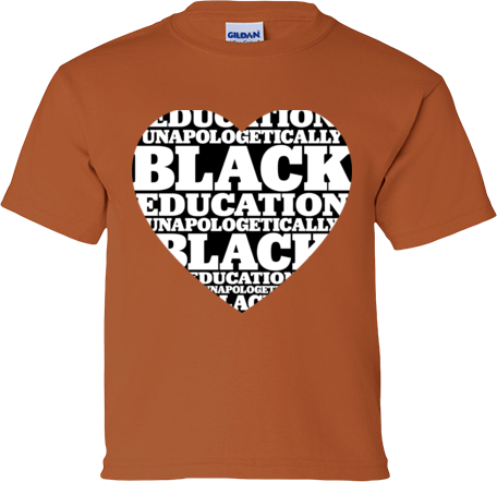 Black Education Heart Youth T-shirt