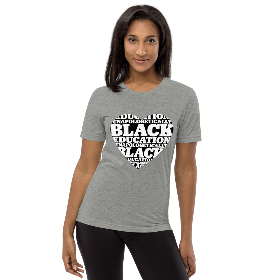 Black Education Heart T-shirt