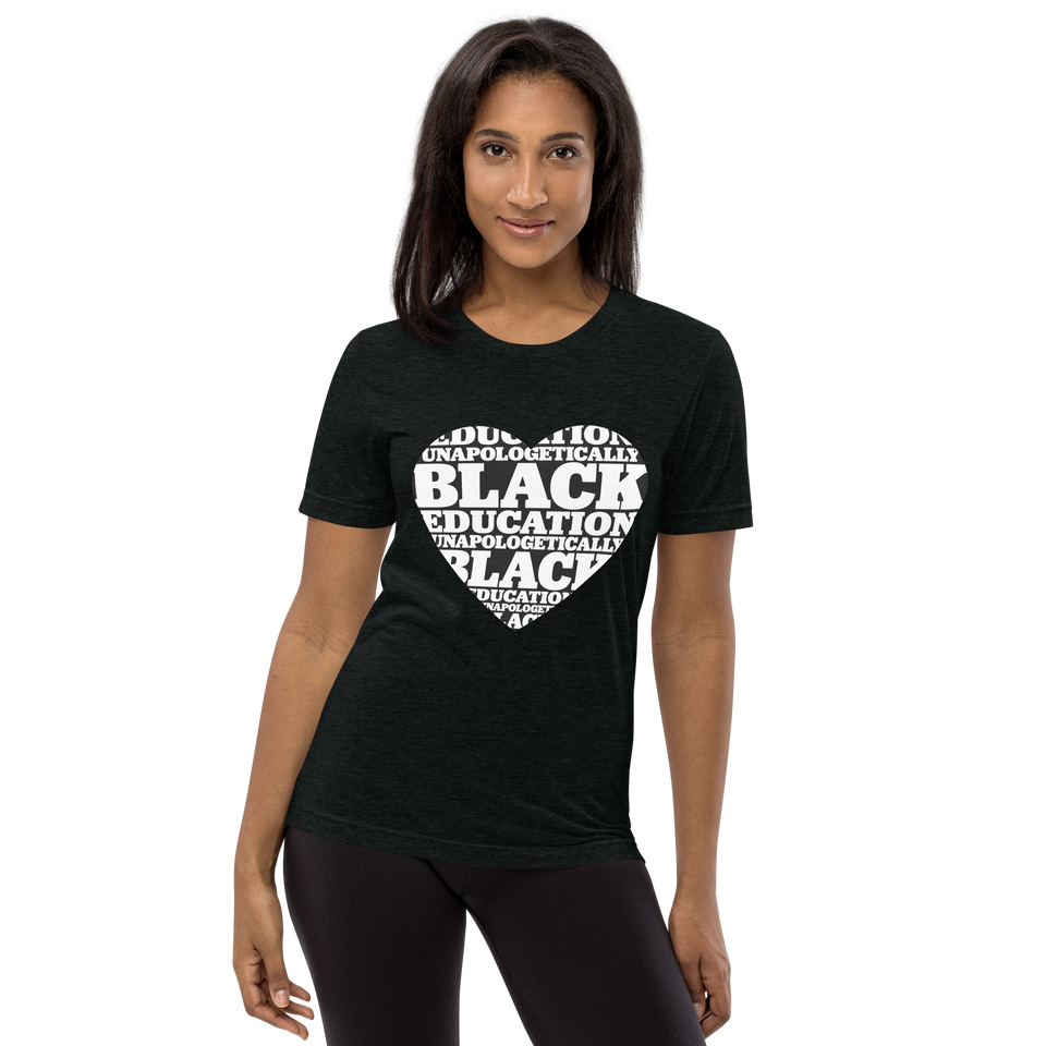 Black Education Heart T-shirt