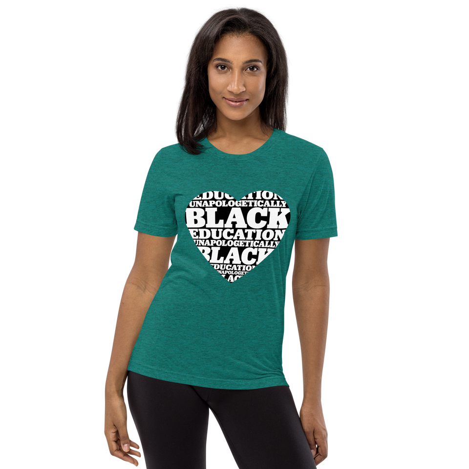 Black Education Heart T-shirt