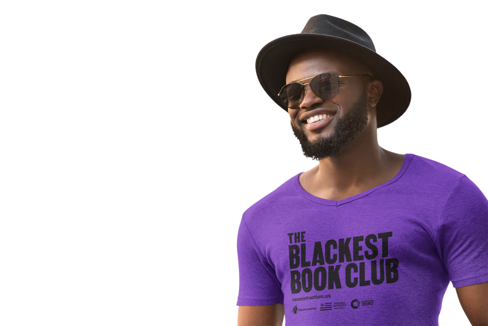 Blackest Book Club Logo V-Neck Tee