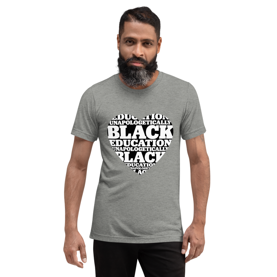 Black Education Heart T-shirt