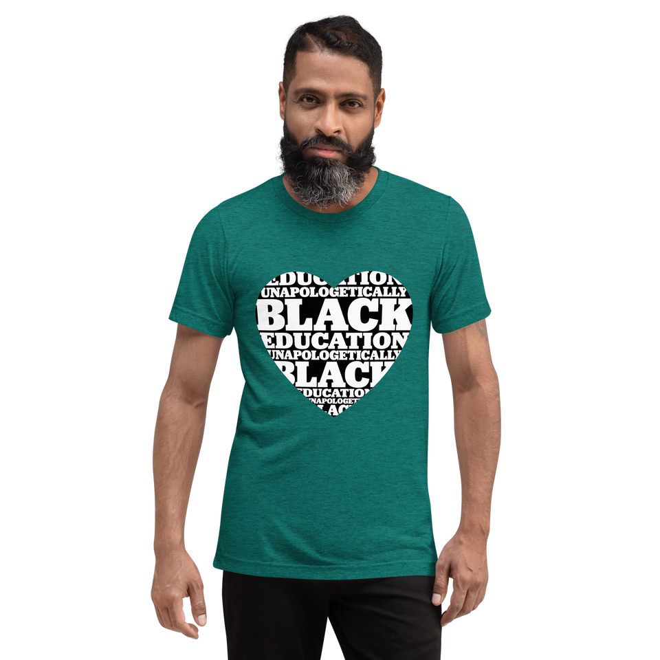 Black Education Heart T-shirt